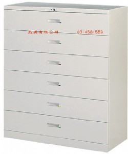 3-26六層式小抽屜鋼製公文櫃 W90xD45xH106